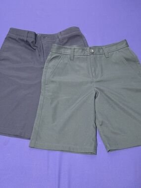 Under Armour Boys’ Olive Green/Navy Blue Performance Shorts - BUNDLE